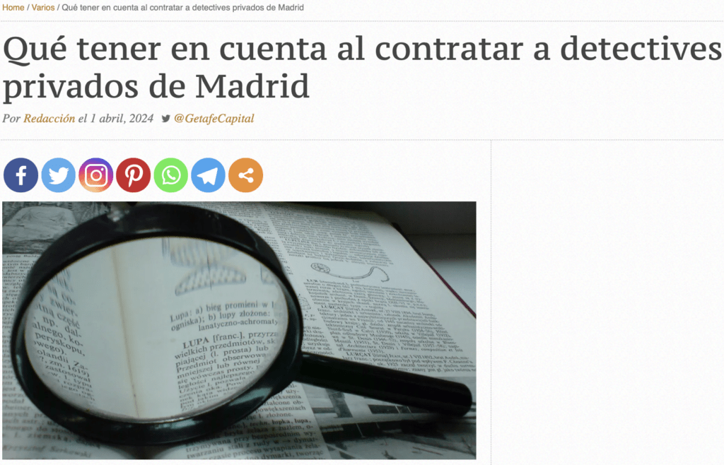 detectives privados madrid